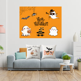 Almofada Travesseiro decorativo de Halloween bonito e assus