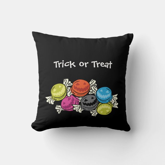 Almofada Travesseiro decorativo de Halloween Candies (Frente)