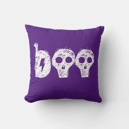 Almofada Travesseiro decorativo de Halloween de Boo Skulls
