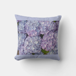 Almofada Travesseiro decorativo de Hydrangea Azul Claro e R