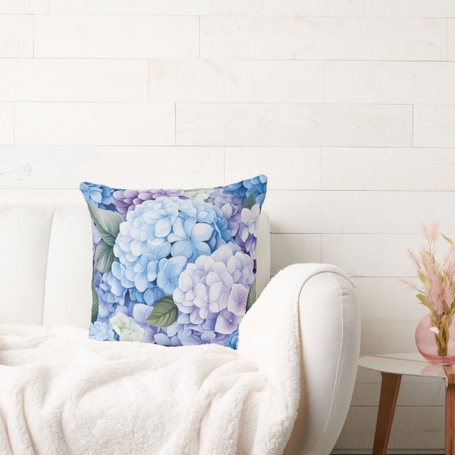 Almofada Travesseiro decorativo de Hydrangeas Floral (Sofá)