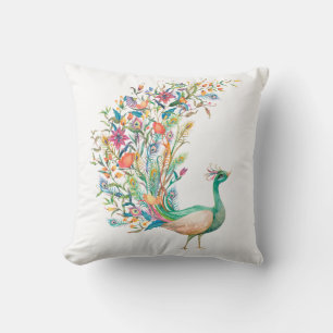 Almofada Travesseiro decorativo de Ilustração de Peacock