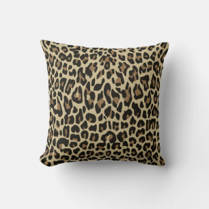 Almofada Travesseiro decorativo de impressão animal de leop