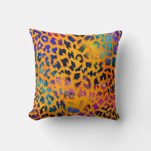 Almofada Travesseiro decorativo de Impressão Colorida Leop