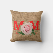 Travesseiro decorativo de impressão de burlap da m
