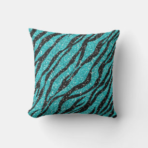 Almofada Travesseiro decorativo de Impressão de Zebra Azul