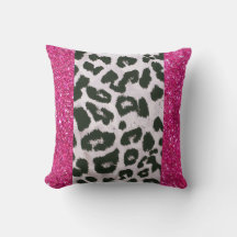 Travesseiro decorativo de impressão Leopard brilha