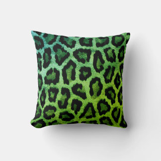 Almofada Travesseiro decorativo de impressão verde-leopardo