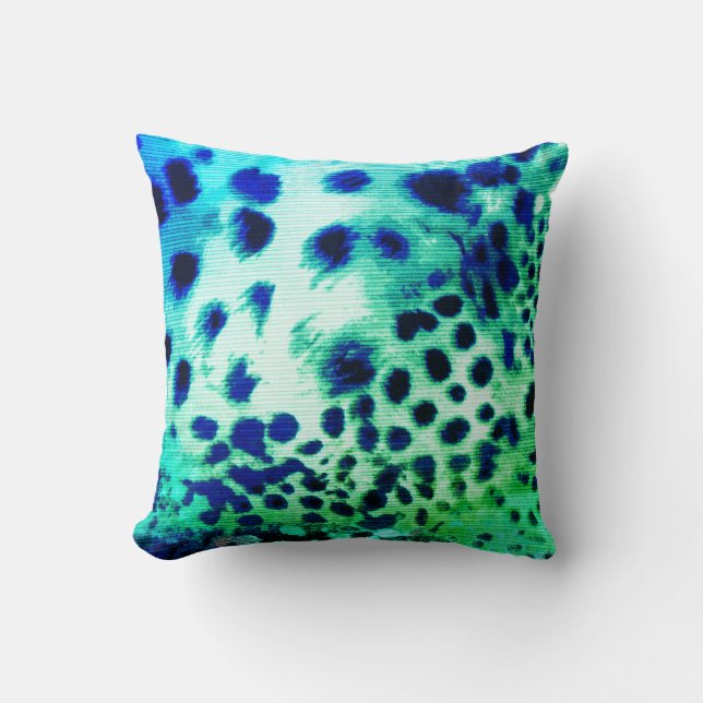 Almofada Travesseiro decorativo de impressão verde-leopardo (Frente)