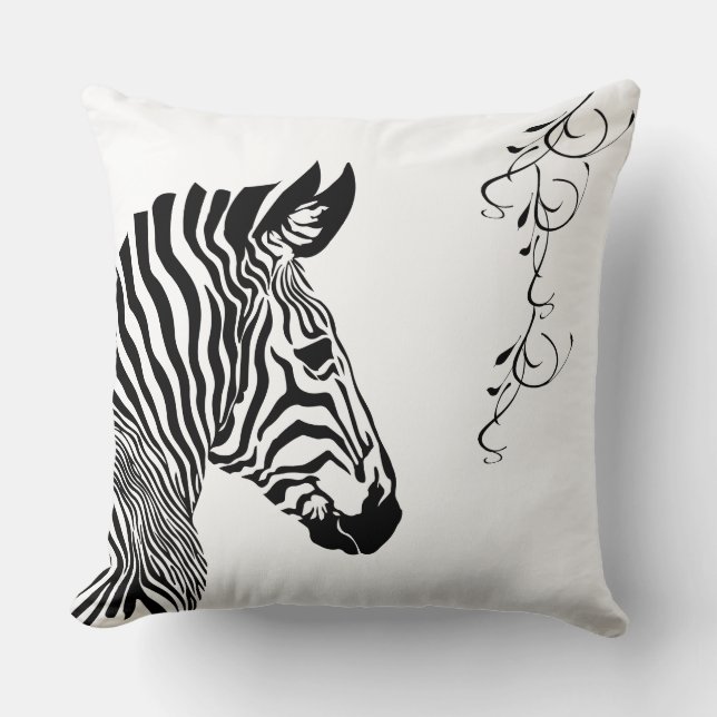 Almofada Travesseiro decorativo de Impressão Zebra (Frente)