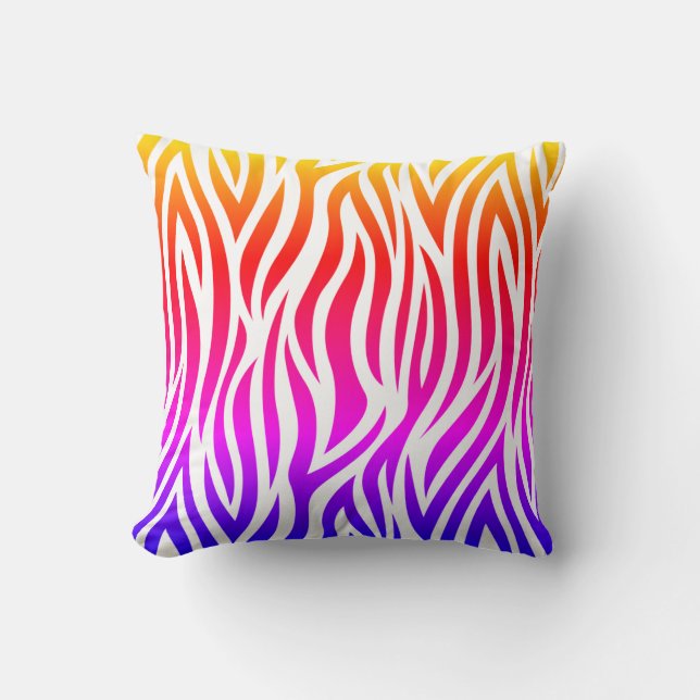Almofada Travesseiro decorativo de Impressão Zebra Multicol (Frente)