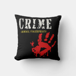 Almofada travesseiro decorativo de impressões digitais crim