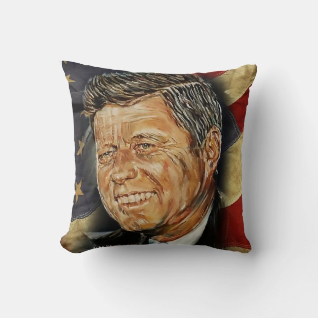 Almofada Travesseiro decorativo   de John F. Kennedy (Frente)