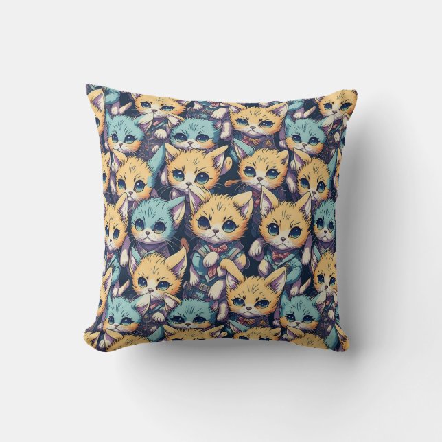 Almofada Travesseiro decorativo de Kittens (Frente)