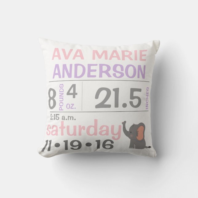 Almofada Travesseiro decorativo de lançamento da Elefant Ba (Frente)