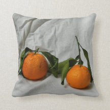Travesseiro decorativo de laranja mandarim