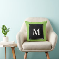 Travesseiro decorativo de letra de bloco monograma