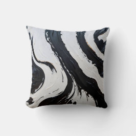 Almofada Travesseiro decorativo de Linhas e Curvas Monocrom