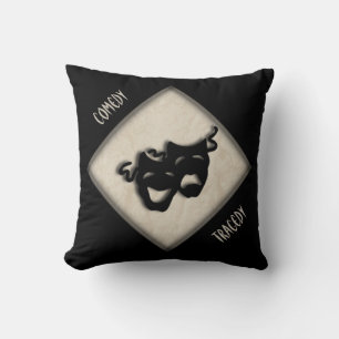 Almofada Travesseiro decorativo de Máscara Grego de Coméd