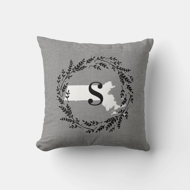 Almofada Travesseiro decorativo de Massachusetts Rustic Wre (Frente)