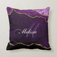travesseiro decorativo de moda de gata roxa e dour