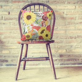 Almofada Travesseiro decorativo de Monograma das Flores do 