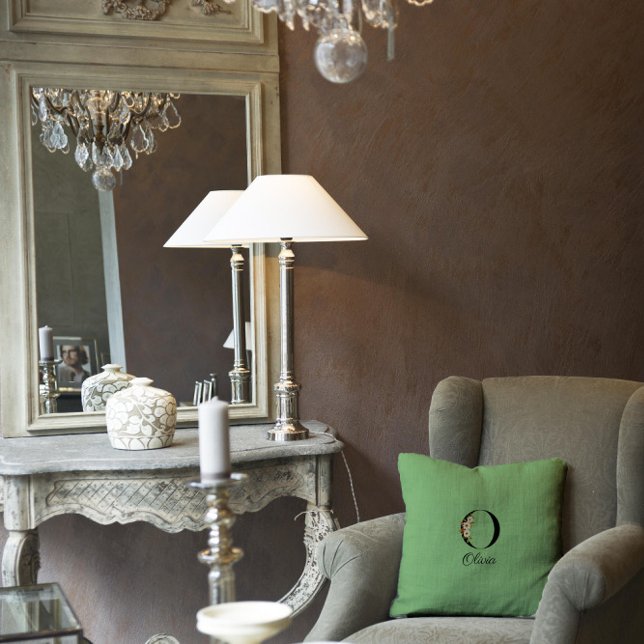 Almofada Travesseiro decorativo de monograma de margarida b (Criador carregado)