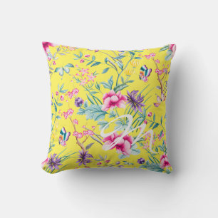 Almofada Travesseiro decorativo de Monograma Floral e Borbo