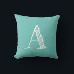 Almofada Travesseiro decorativo de Monograma Inicial de Tur<br><div class="desc">Insira sua versão inicial e adicione ao carrinho!</div>