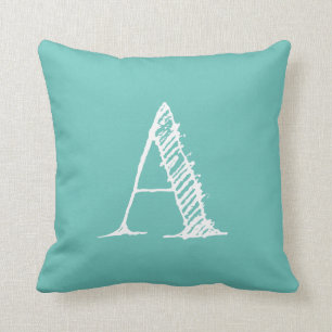 Almofada Travesseiro decorativo de Monograma Inicial de Tur