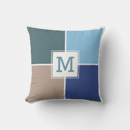 Almofada Travesseiro decorativo de monograma personalizado 