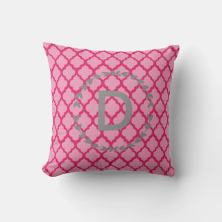 Almofada Travesseiro decorativo de Monograma Rosa