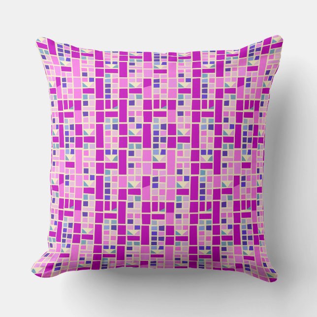 Almofada Travesseiro decorativo de Mosaico com Bloqueio de  (Frente)