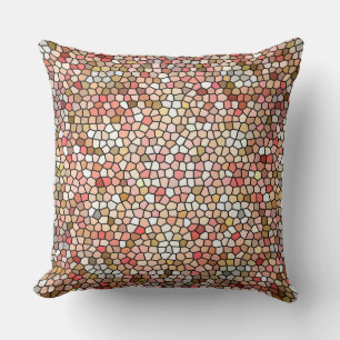 Almofada Travesseiro decorativo de Mosaico Coral Miçanga 50