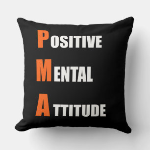 Almofada Travesseiro decorativo de Motivação de Atitude Men