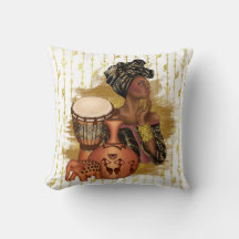 Travesseiro decorativo de Mulher Africana