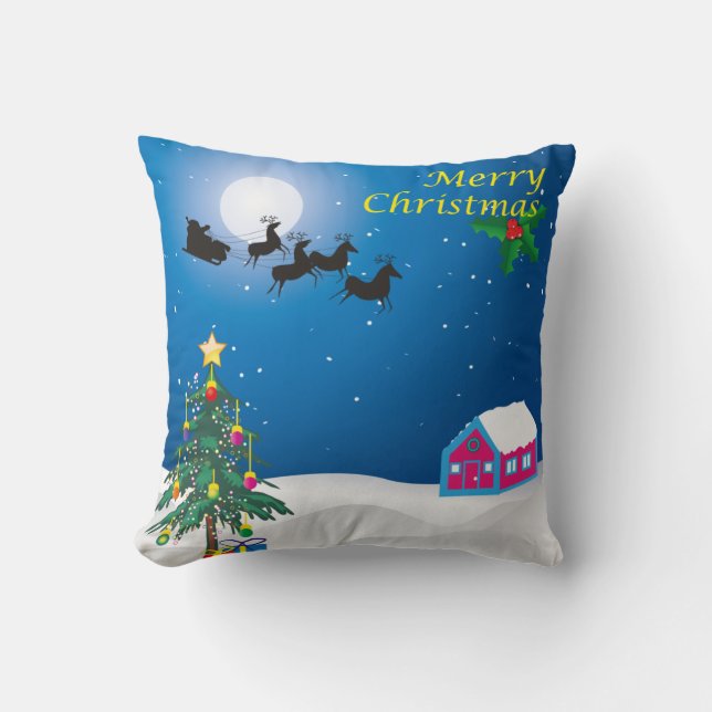 Almofada Travesseiro decorativo de Natal (Frente)