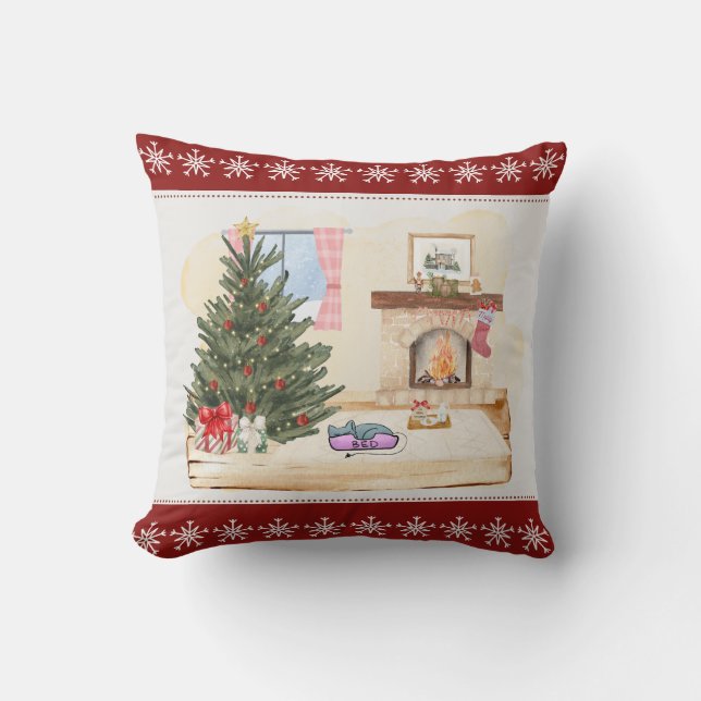Almofada Travesseiro decorativo de Natal (Frente)