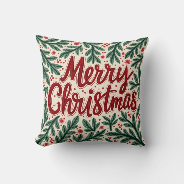 Almofada Travesseiro decorativo de Natal (Frente)