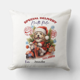 Almofada Travesseiro Decorativo de Natal Cachorrinho Fofo P