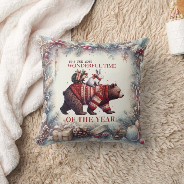Almofada Travesseiro decorativo de Natal divertido para adu (Cobertor)