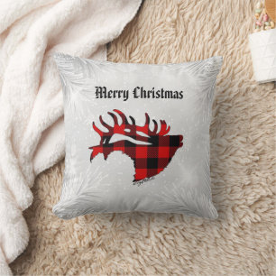 Almofada Travesseiro decorativo de Natal do Touro Vermelho