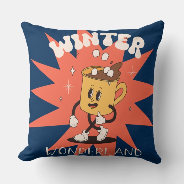 Almofada Travesseiro decorativo de Natal em Groovy (Frente)