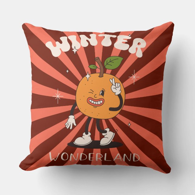 Almofada Travesseiro decorativo de Natal em Groovy (Frente)