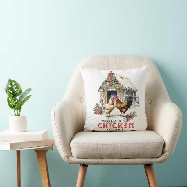 Almofada Travesseiro decorativo de Natal Engraçado (Cadeira)