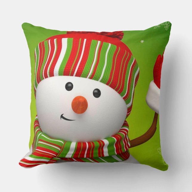 Almofada Travesseiro decorativo de Natal/Neve (Frente)