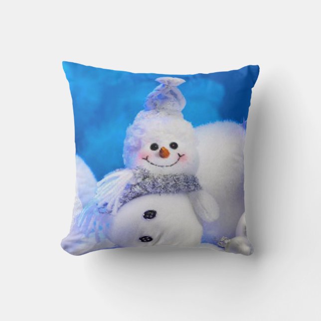 Almofada Travesseiro decorativo de Natal/Neve (Frente)