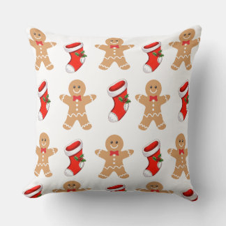 Almofada Travesseiro decorativo de Natal - Pão de Gengibre 
