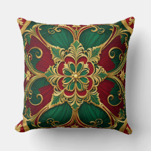 Almofada Travesseiro decorativo de Natal Vermelho Verde