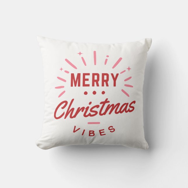 Almofada Travesseiro decorativo de Natal Vibes (Frente)